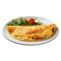Omurice isolated on transparent background
