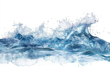 splashes of water, wave, sea on a transparent background
