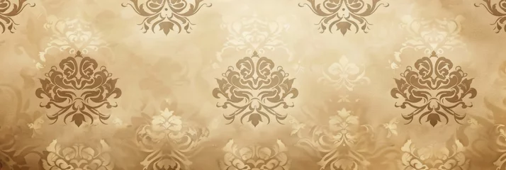 Tafelkleed Beige wallpaper with damask pattern © Lenhard