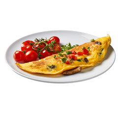 Omurice isolated on transparent background