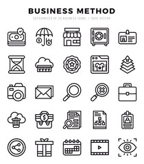 Business Method icons set. Vector illustration.