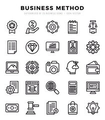 Business Method web icons in Lineal style.