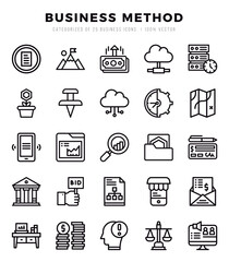 icons set. Business Method for web. app. vector illustration.