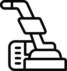 Automatic floor cleaner icon outline vector. Sanitation home device. Scrubbing sanitation device