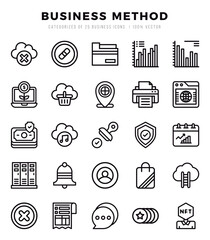 Business Method. Lineal icons Pack. vector illustration.