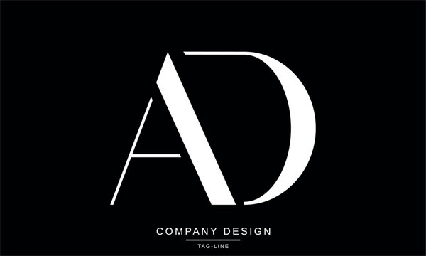 AD, DA Abstract Letters Logo Monogram Design