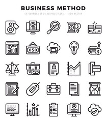 Set of Business Method icons. Vector Illustration.