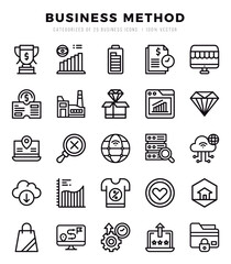 Business Method icon pack for your website. mobile. presentation. and logo design. - obrazy, fototapety, plakaty