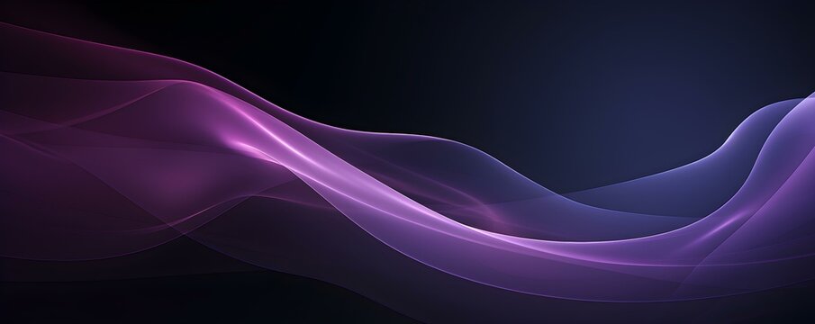 Purple Waves on a Dark Background: A Mesmerizing Abstract Design. Concept Abstract Art, Purple Hues, Dark Background, Mesmerizing Waves, Unique Design © Ян Заболотний