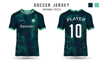 Sublimation soccer, colorful jersey template. Sportst-shirt design for cricket, football, gaming jersey.