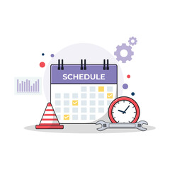 Time Management and Planning Concept Vector Illustration