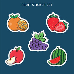 Vector Fruits Sticker Set
