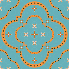 Vector turquoise seamless pattern background: Going South.