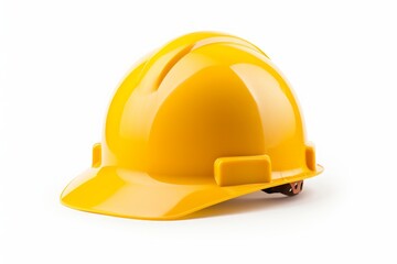 Fototapeta premium yellow safety helmet/hardhat isolated on white