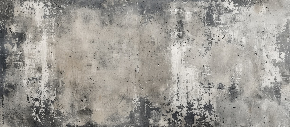 Aufkleber a photo of a wall displaying an abstract retro grey wallpaper featuring a rustic grunge pattern on a