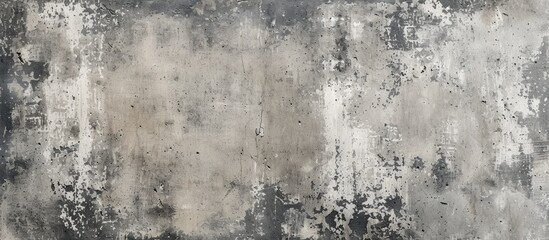 A photo of a wall displaying an abstract retro grey wallpaper featuring a rustic grunge pattern on...