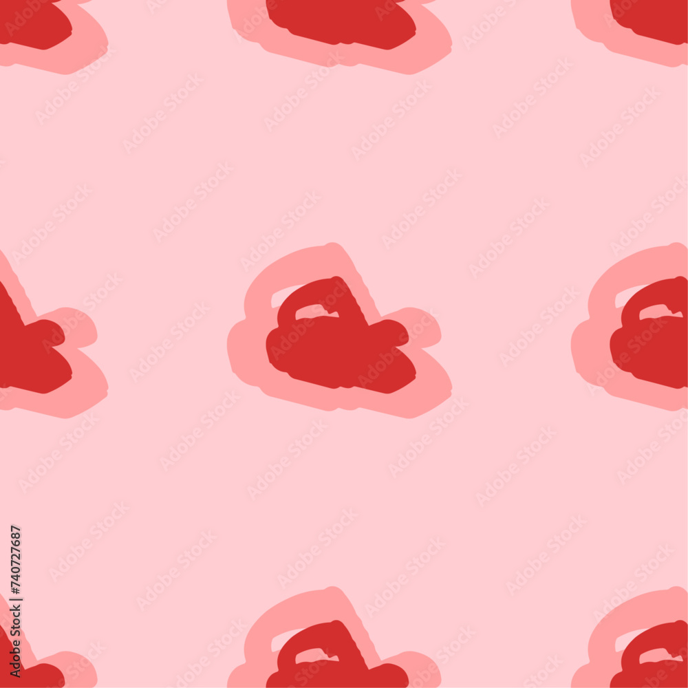 Poster seamless pattern of large isolated red electric plane symbols. the elements are evenly spaced. vecto