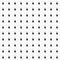 Square seamless background pattern from geometric shapes are different sizes and opacity. The pattern is evenly filled with big black bomb symbols. Vector illustration on white background