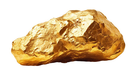 Shimmering gold nugget, cut out