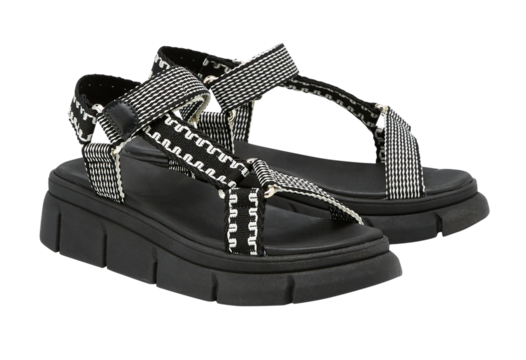 Black Sandals shoes isolated on PNG