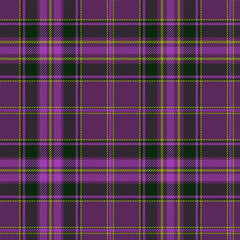 Scottish plaid seamless pattern with green and purple - 740729656