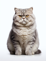 Fototapeta premium cat portrait isolated, white background
