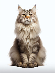 Obraz premium cat portrait isolated, white background