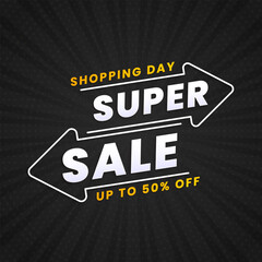 Big sale banner design template with gradient shapes