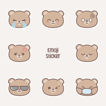 Set of bear emoji