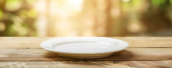 Emphasizing health benefits an empty plate and clock symbolize intermittent fasting. Concept...