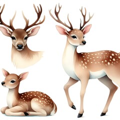 set of deer