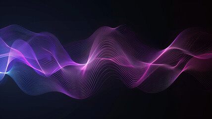 Obraz premium Binaural theta waves, visualizing the sound of tranquility in an AI generative form.