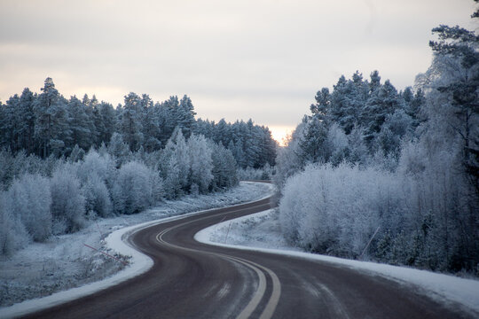 road in the snow