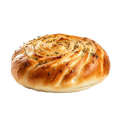 Onion bread isolated on transparent background