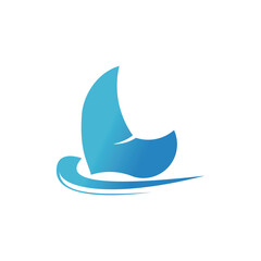 Fish and fin logo design vector illustration concept