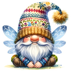 Cute Gnome Spring Seasonal Clipart Illustration