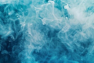 Blue and white cloud of smoke on a black isolated background. Background from the smoke of vape