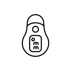 Thermometer outline icons, minimalist vector illustration ,simple transparent graphic element .Isolated on white background