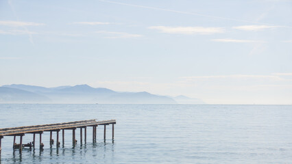 Pier on the sea on a sunny day