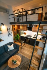 Tiny apartment with space saving solutions, Interior Design