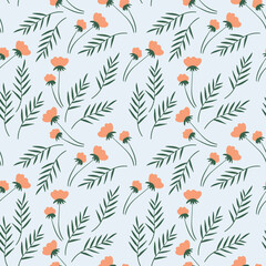 Colorful wildflower floral pattern Spring floral seamless pattern perfect for fabric, wallpaper, background, etc.