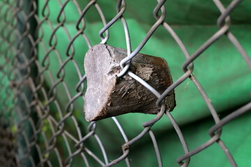 A fence in a city park in northern Israel.