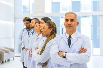 Group of doctors with the medical director