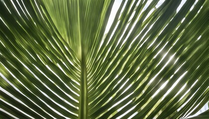 Sunlight Filtering Through Tropical Palm Leaves