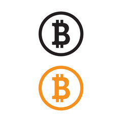 Icono de Bitcoin. Vector