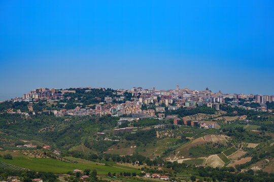 View of Bucchianico, historic town in Abruzzo, Italy