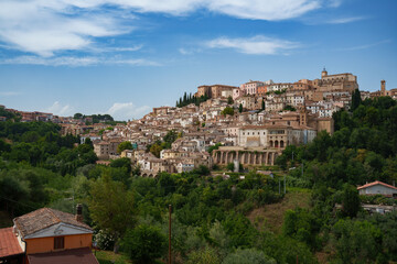 Fototapeta na wymiar View of Loreto Aprutino, historic town in Abruzzo, Italy