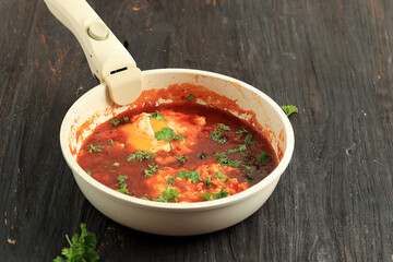 Shakshuka in a Frying Pan.