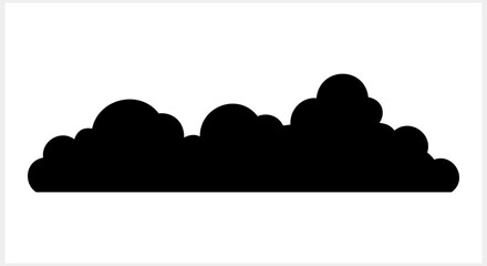 Cloud icon isolated. Weather symbol clipart. Stencil Vector stock illustration EPS 10