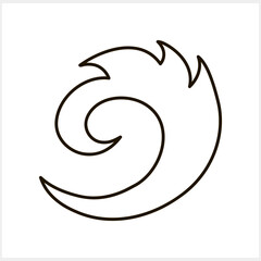 Doodle water wave clipart isolated. Hand drawn art. Sketch Vector stock illustration. EPS 10